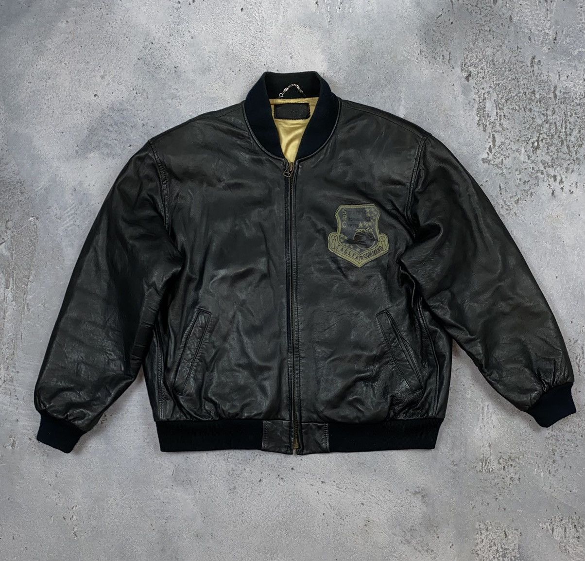 Vintage Eagle Air Command leather jacket SRC strategic center air Size US L / EU 52-54 / 3 - 2 Thumbnail