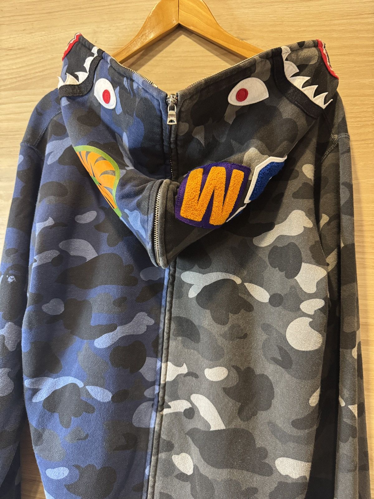 Bape BATHING APE BAPE SHARK CAMO DOCKING HOODIE Size US L / EU 52-54 / 3 - 1 Thumbnail