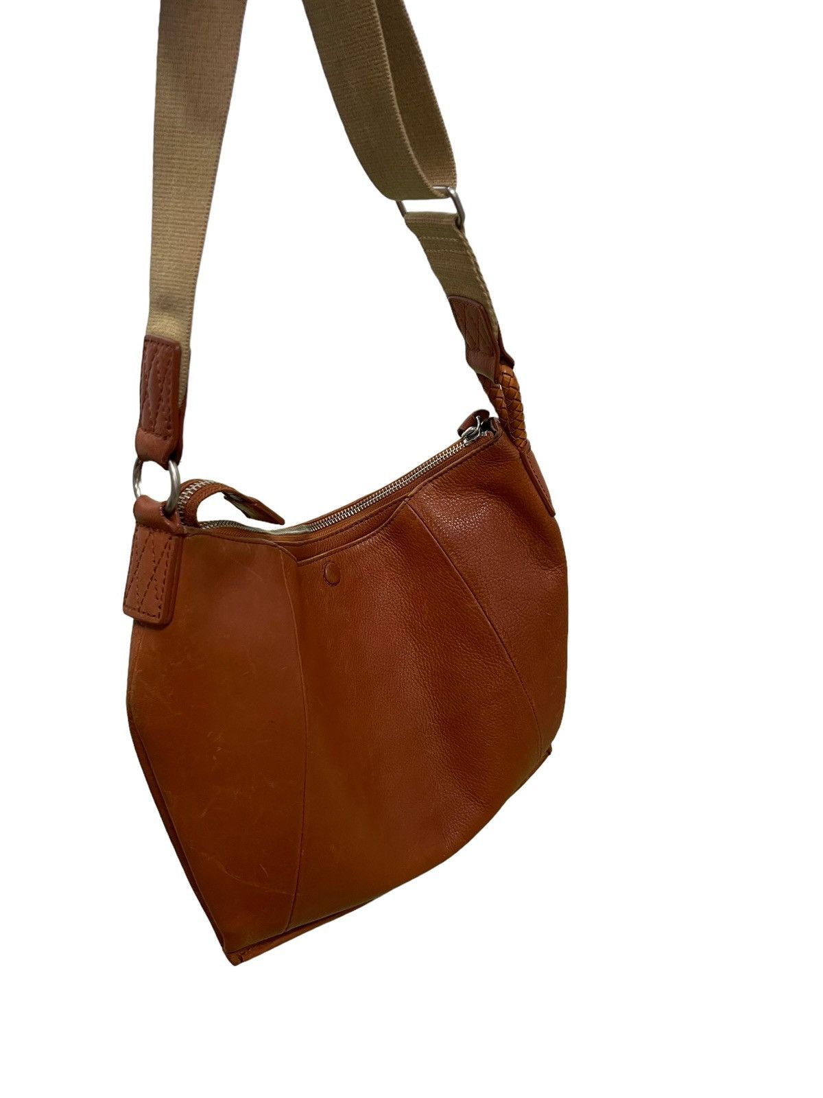 Japanese Brand Full Leather Patina Carcru Japan Cross Body Sling Bag 1🟩 Size ONE SIZE - 4 Thumbnail
