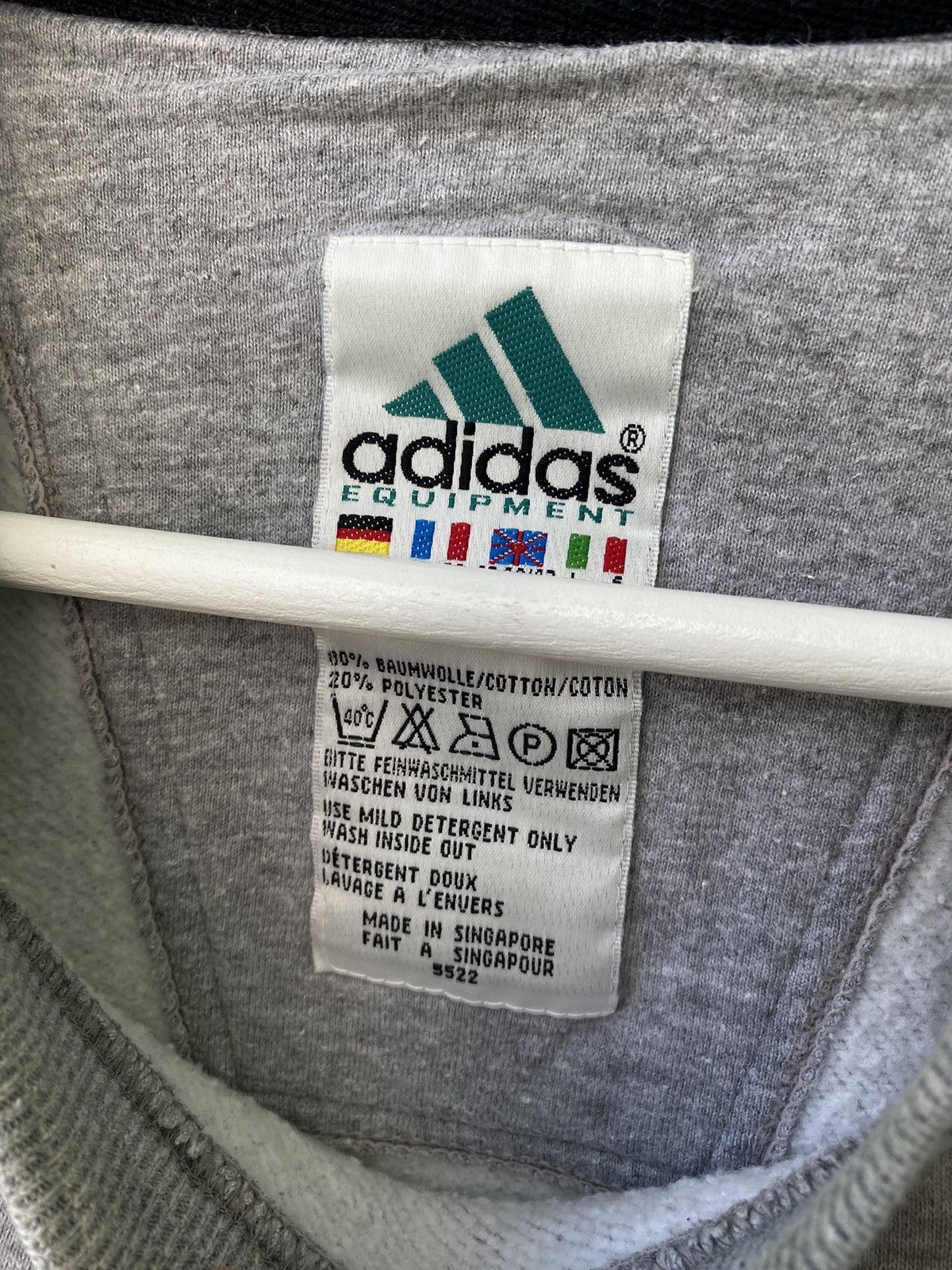 Equipment Adidas Equipment Vintage Sweatshirt Gray Size US XL / EU 56 / 4 - 7 Thumbnail