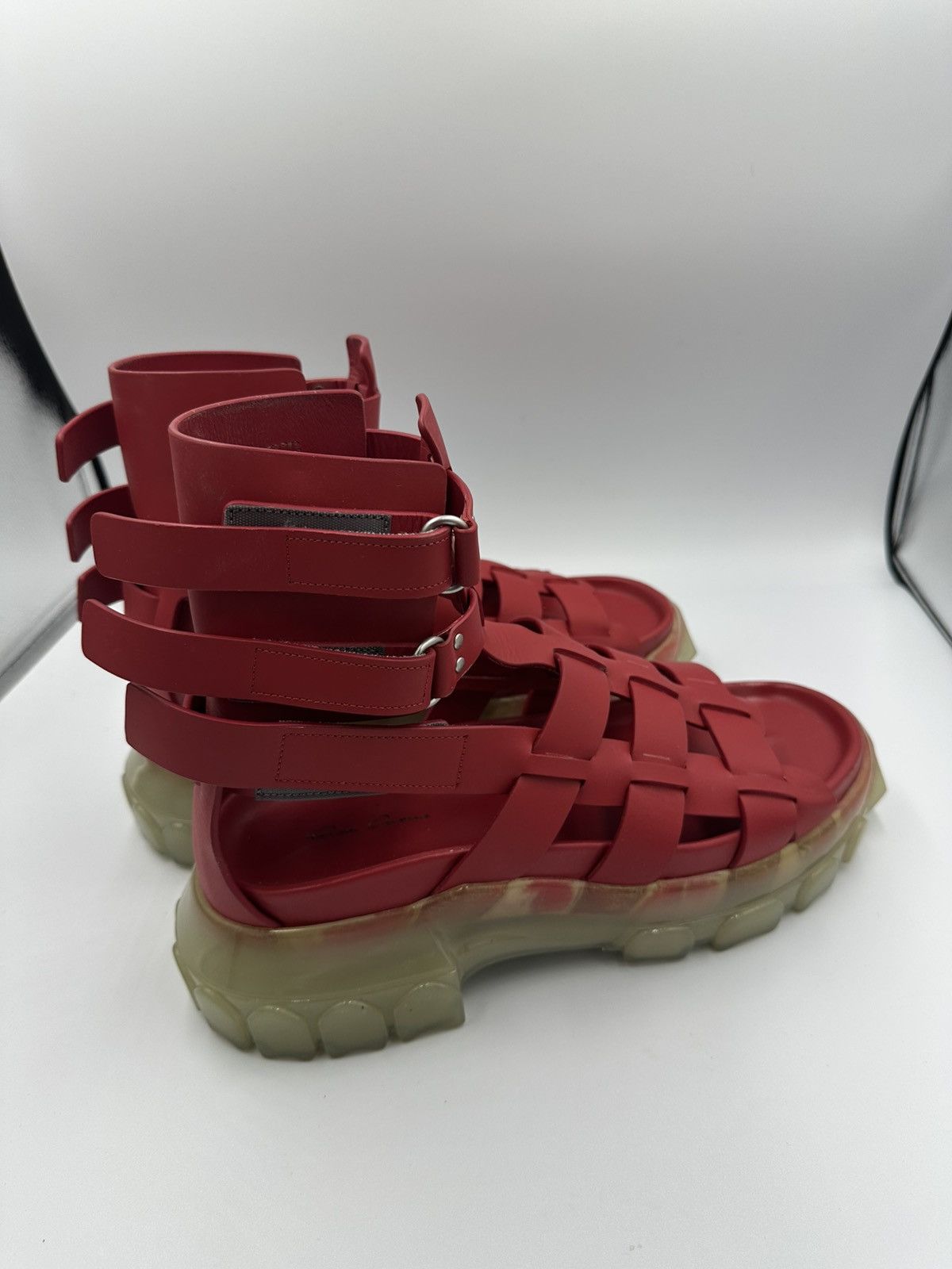 Rick Owens Rick Owens Red with Transparent Sole Size US 10.5 / EU 43-44 - 9 Thumbnail