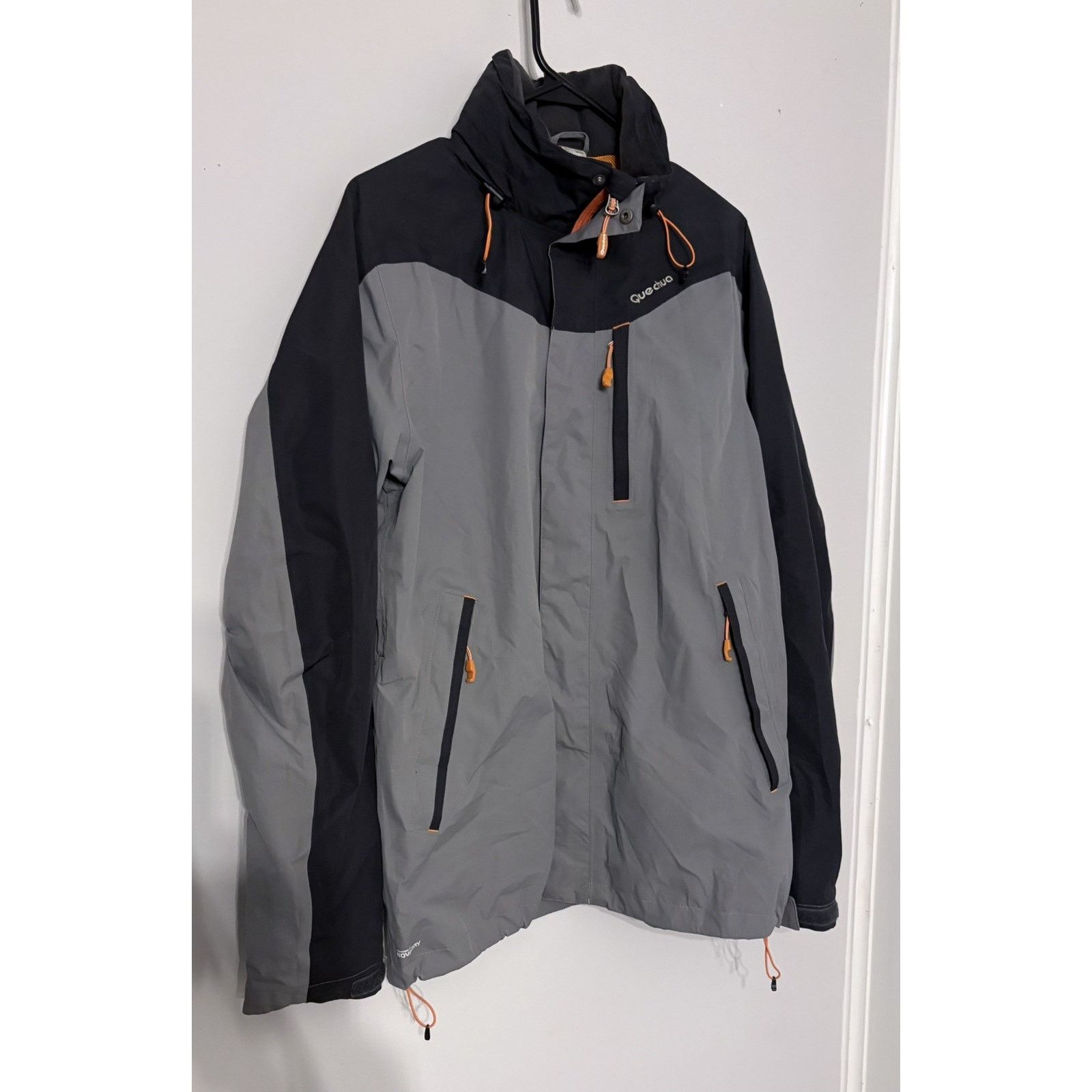 QUENCHLOUD Jacket Womens Quechua L Gray Black Waterproof Hiking Shell Size US XL / EU 56 / 4 - 2 Thumbnail