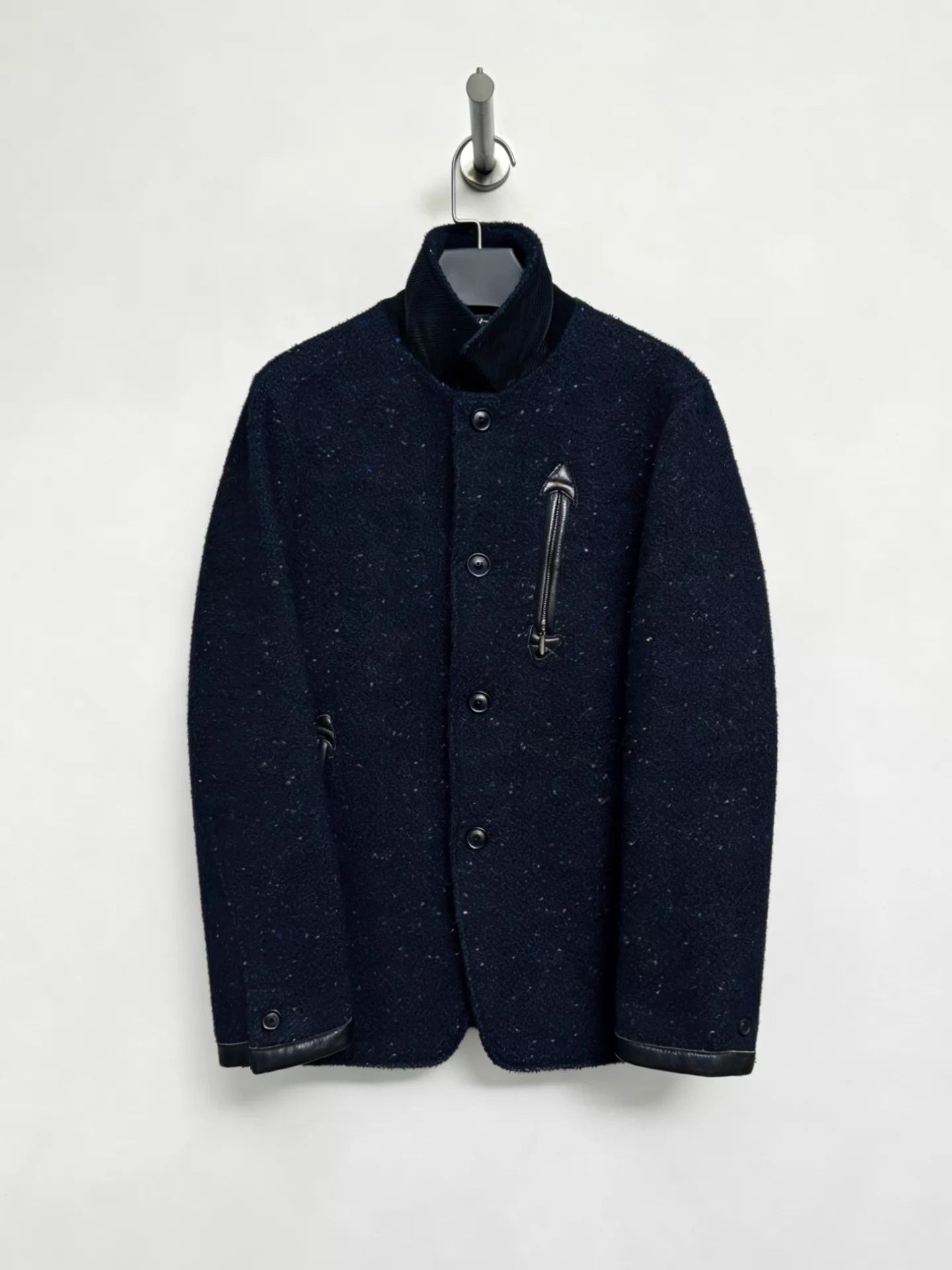 Needles Needles Classic Donegal Tweed Wool Deerskin Trim Jacket XS Size US XS / EU 42 / 0 - 2 Thumbnail