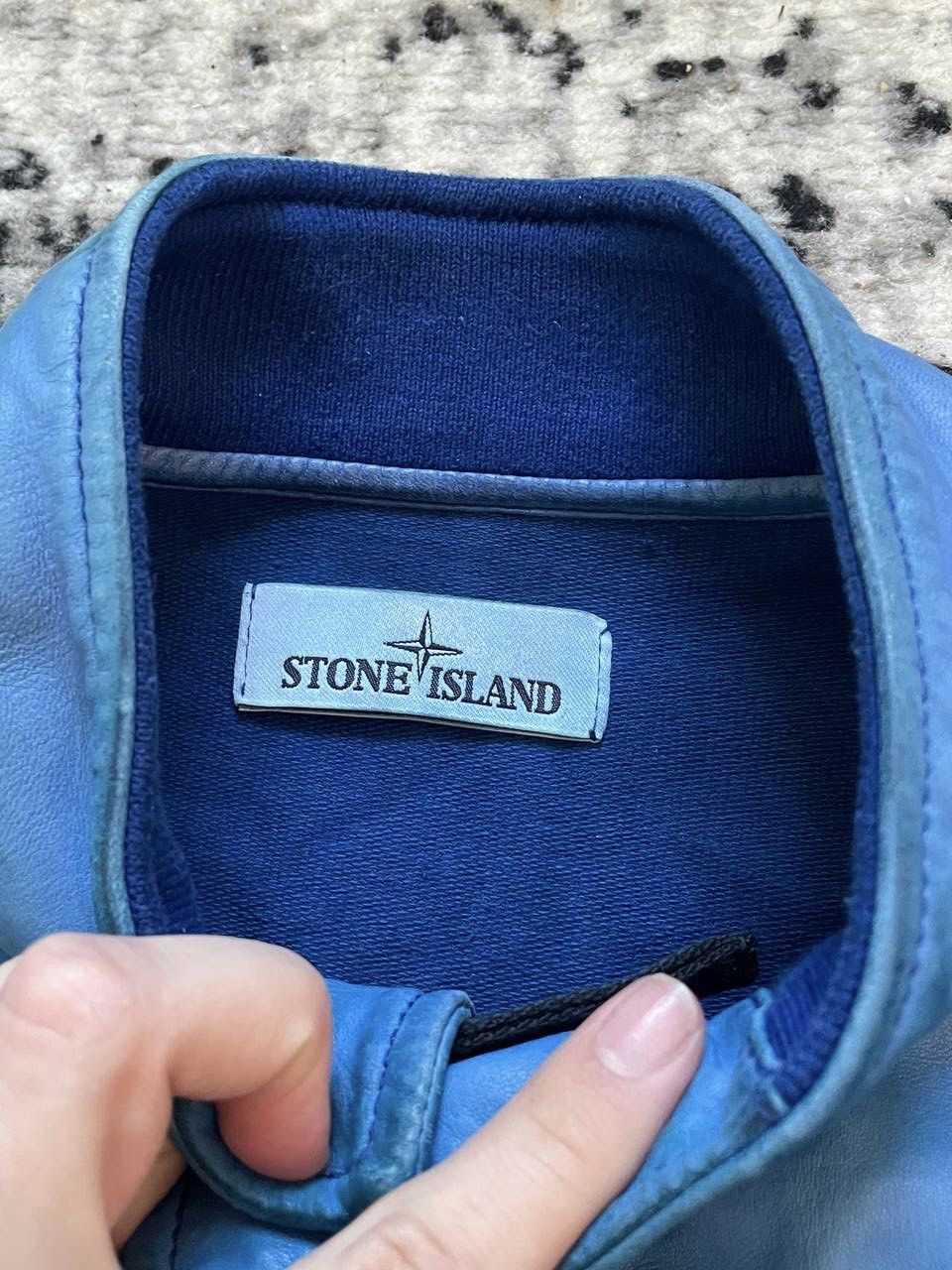 Stone Island × Vintage Stone Island Rare Leather Jacket Felpa Lightweight Bomber S Size US S / EU 44-46 / 1 - 16 Thumbnail