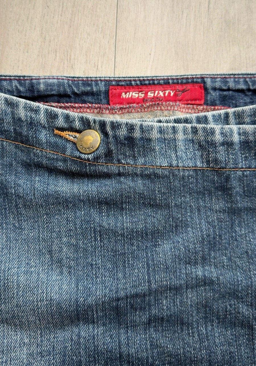 Miss Sixty vintage Miss sixty Bella Hadid wrap denim Mini skirt y2k Size 25" / US 0 / IT 36 - 6 Thumbnail