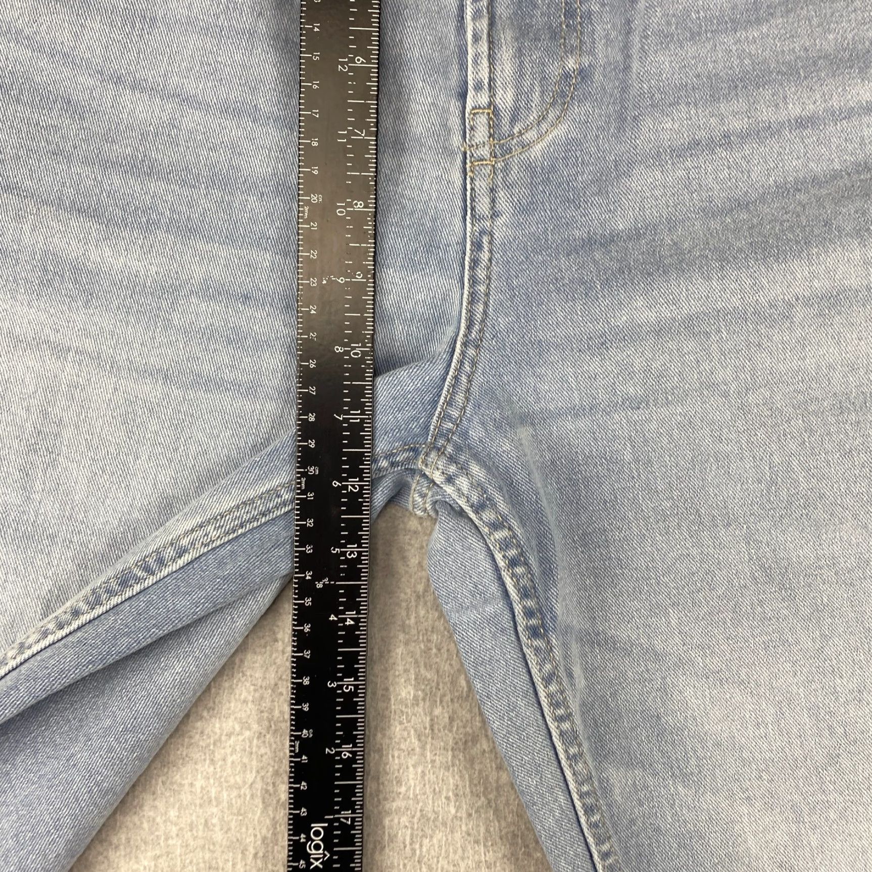 Essentials Amazon Jeans Mens 34X30 Blue Straight Leg Pockets Light Denim Slim 5-Pocket Design Belt Loops Size US 34 / EU 50 - 6 Thumbnail