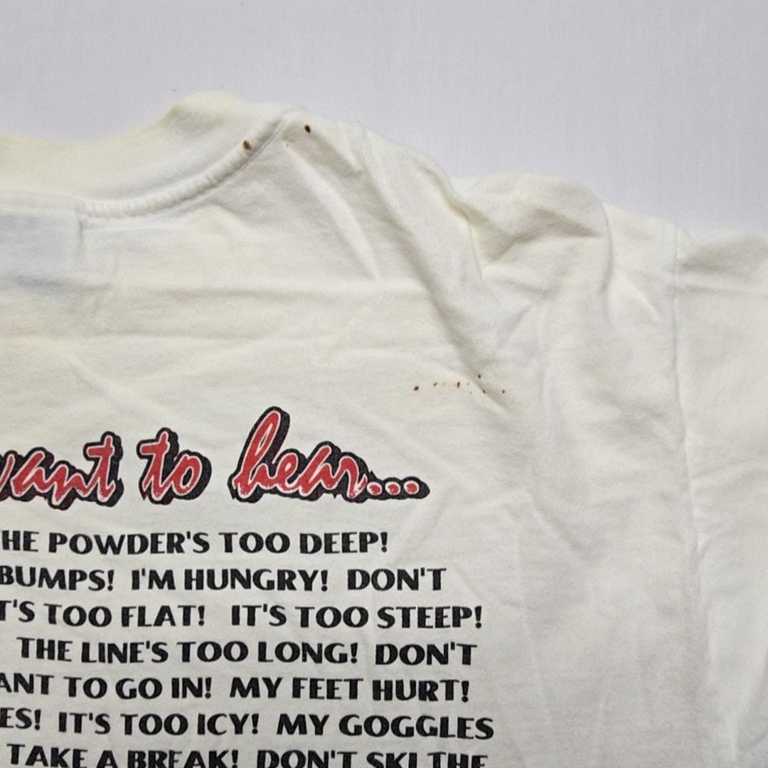 Hanes Vintage Ski Graphic Long Sleeve Shirt White L Funny Shirt Size US L / EU 52-54 / 3 - 5 Thumbnail