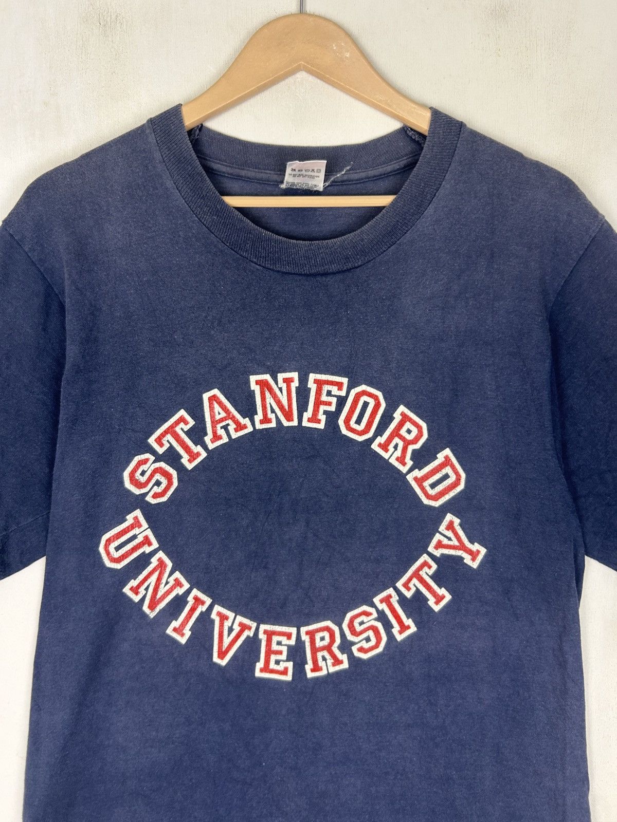 Vintage Vintage 90s Stanford University Logo Tee/ Dark Blue Size US M / EU 48-50 / 2 - 3 Thumbnail