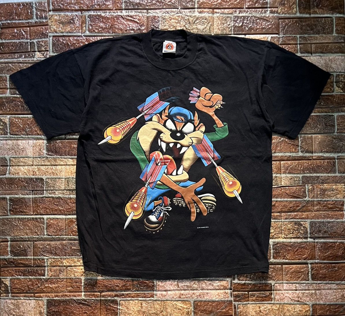 Vintage Vintage 90s Taz Looney Tunes Shirt Size US XL / EU 56 / 4 - 1 Thumbnail