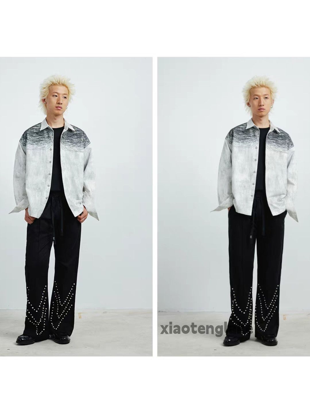 Vintage Unisex outdoor washed faded stain punk grunge shirt Size US XL / EU 56 / 4 - 2 Thumbnail