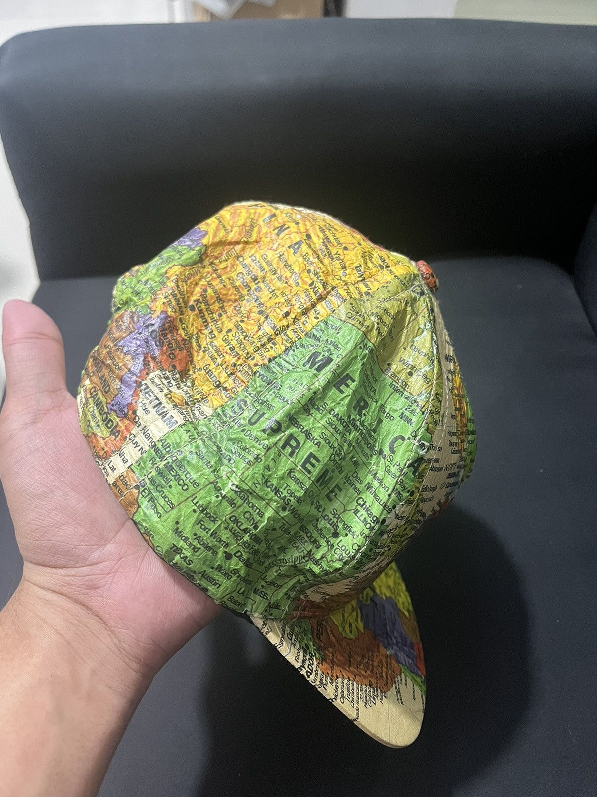 Supreme SUPREME SS12 MONDE CARTE CASQUETTE VINTAGE 5 PANEL Size ONE SIZE - 2 Thumbnail