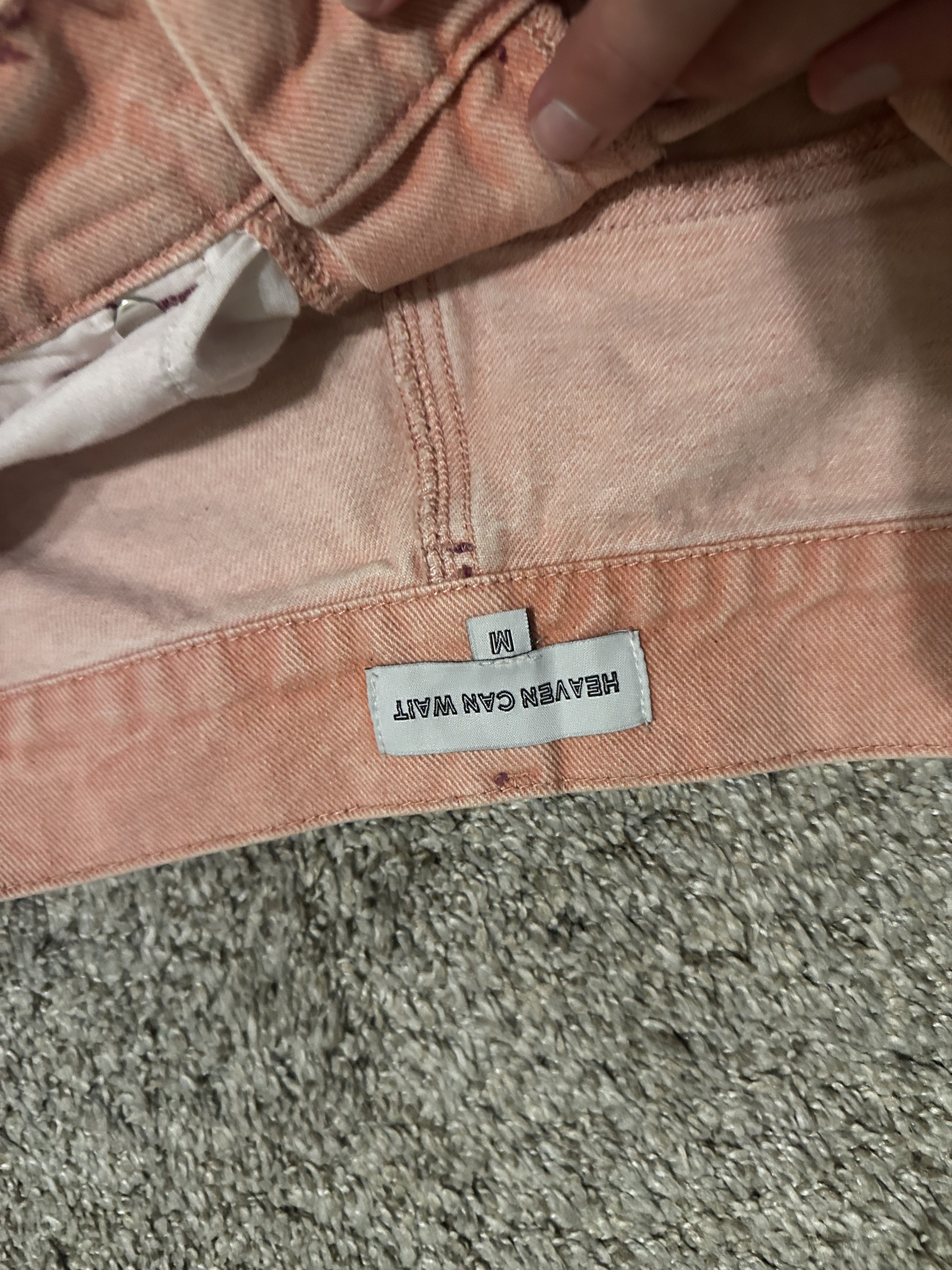Other Heaven Can Wait Acid Wash Pink Distressed Jeans M Size 28" / US 6 / IT 42 - 3 Thumbnail