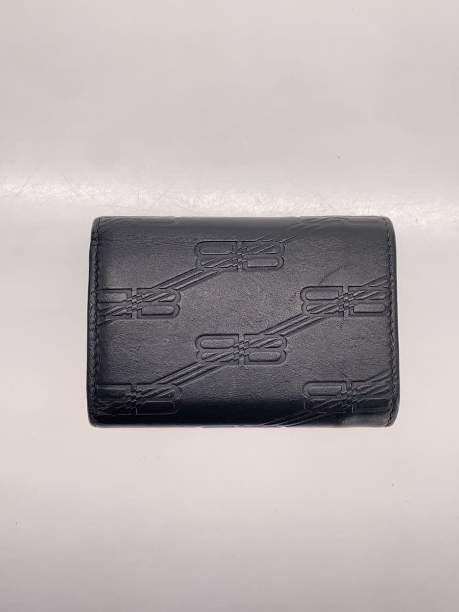 Balenciaga Balenciaga Monogram Tri-Fold Wallet Black Size ONE SIZE - 2 Thumbnail