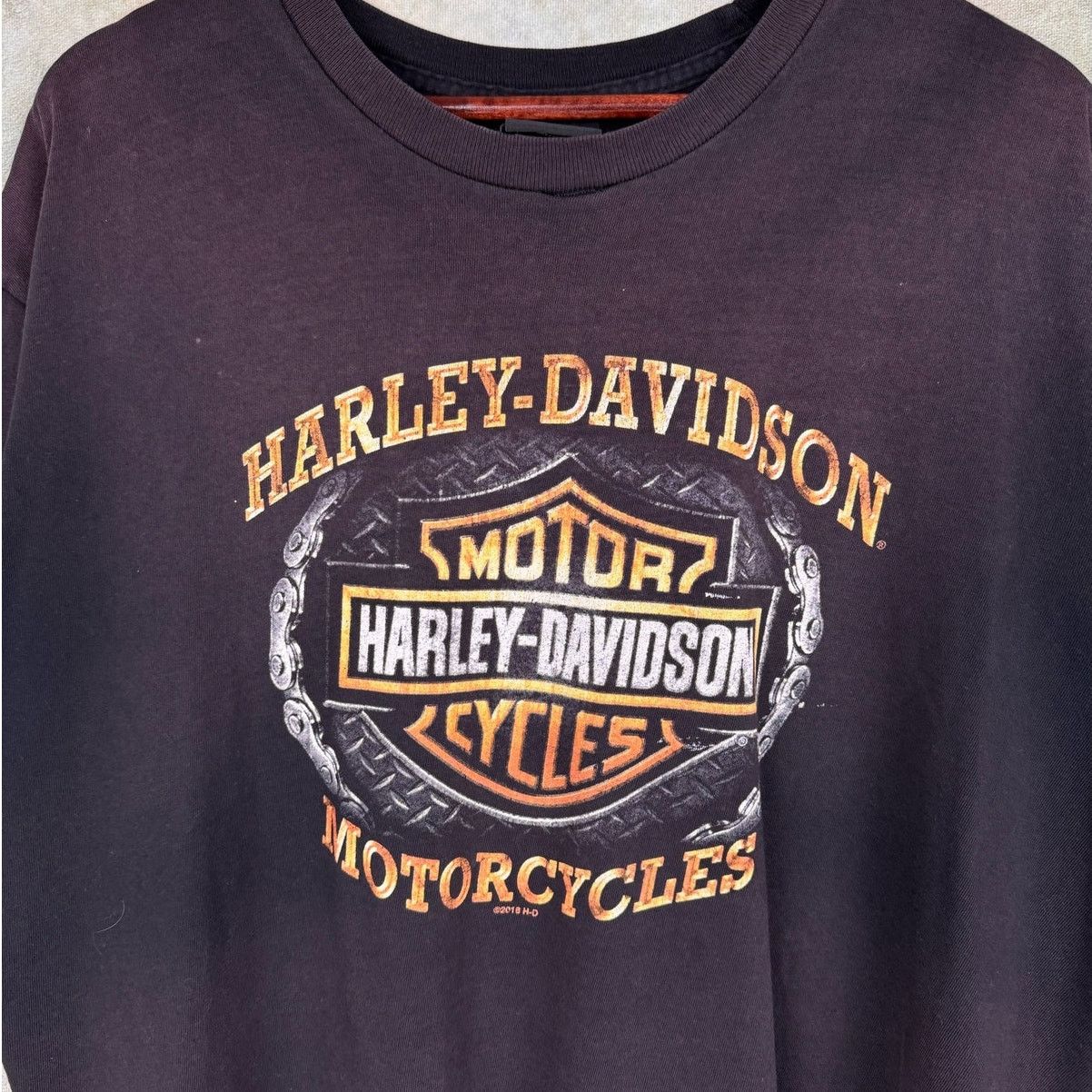 Harley Davidson Harley Davidson Biker T Shirt Sz XL Black Faded Size US XL / EU 56 / 4 - 5 Thumbnail