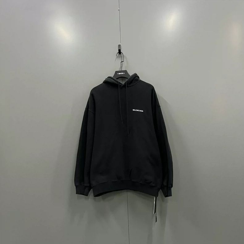 Balenciaga Balenciaga Black Small Logo Printed Hoodie Size US XS / EU 42 / 0 - 1 Thumbnail