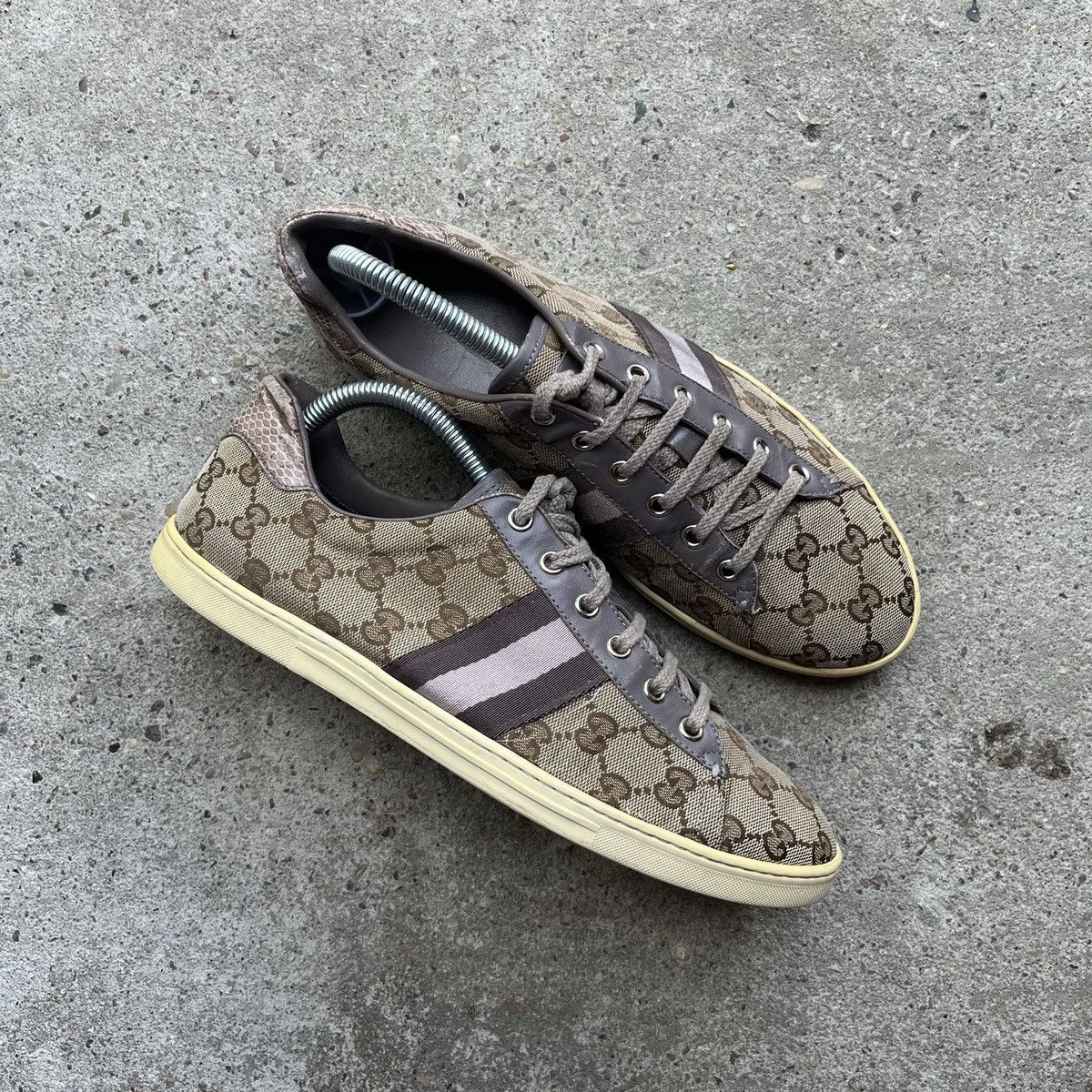 Designer × Gucci Gucci 39 1/2 Monogram ace trainer women Sneakers logomania Size US 9.5 / IT 39.5 - 1 Thumbnail