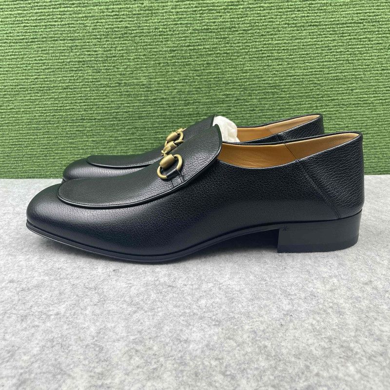 Gucci Gucci Jordaan Leather Slip-On Loafers for Men 0079 Size US 10.5 / EU 43-44 - 1 Thumbnail