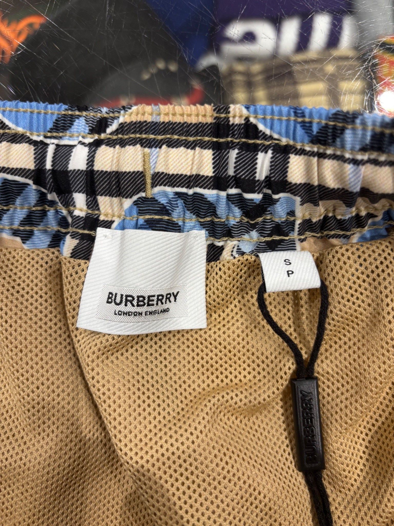 Burberry Burberry Vintage Check Drawstring Shorts Archive Beige Blue Size US 30 / EU 46 - 4 Thumbnail