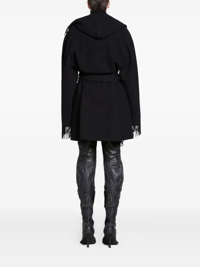 Balenciaga o1bcso1str0326 Fringe Jacket in Black Size S / US 4 / IT 40 - 4 Thumbnail