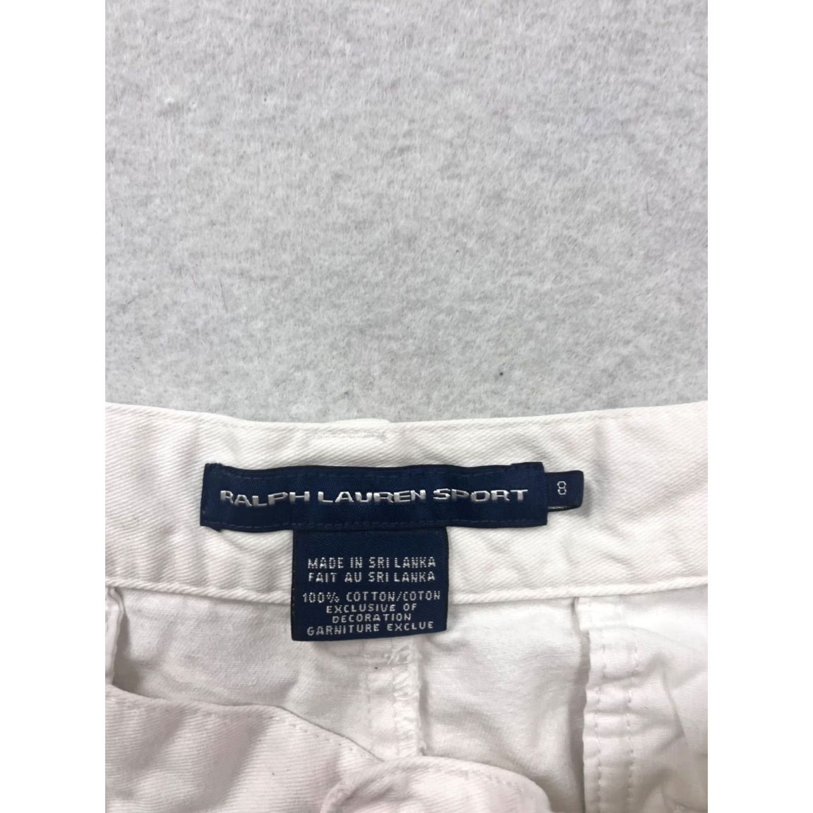 Polo Ralph Lauren Ralph Lauren Sport Womens White Cotton Shorts Size 8 #8251 Size 30" / US 8 / IT 44 - 3 Thumbnail