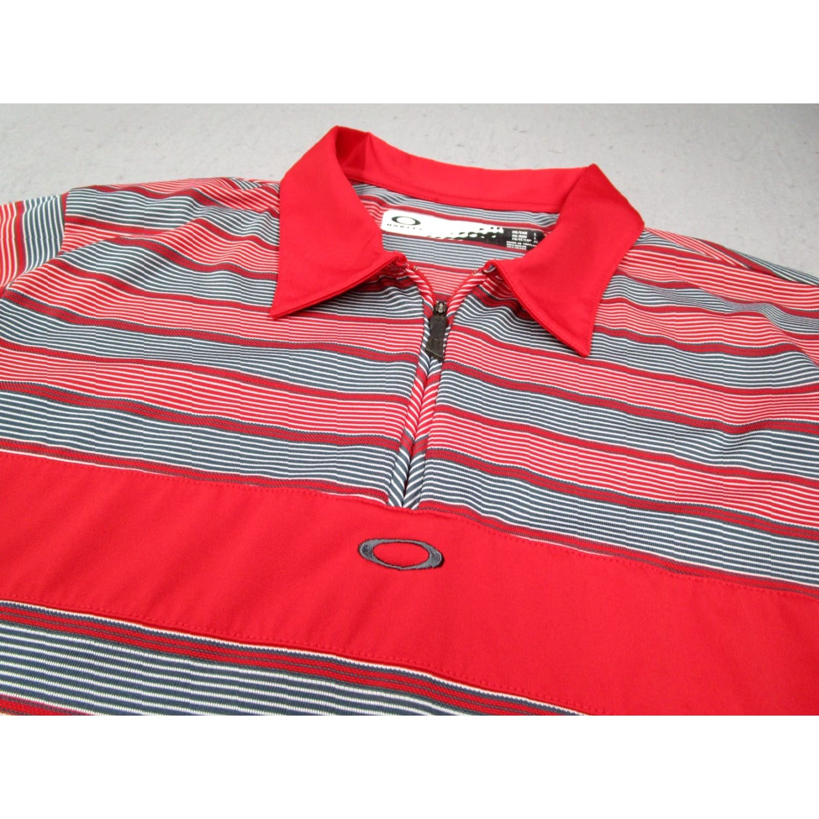 Oakley Oakley Shirt Mens Large Red 1/2 Zip Polo Short Sleeve Performance Golf Polo Shirt Size US L / EU 52-54 / 3 - 2 Thumbnail
