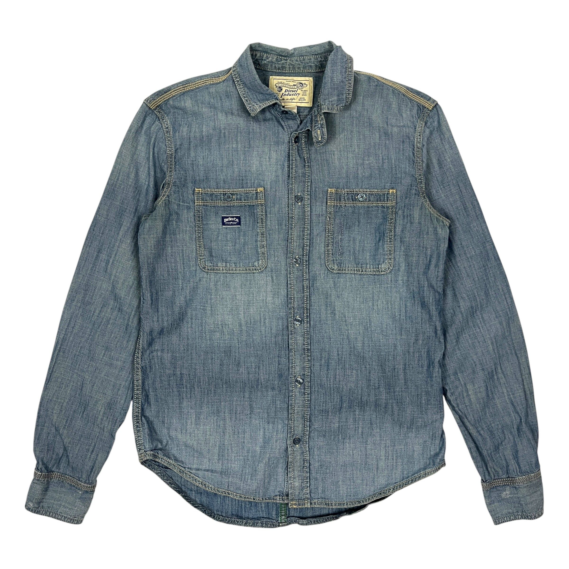 Diesel Diesel Chambray Button Up Shirt - Size M/L Size US L / EU 52-54 / 3 - 1 Thumbnail