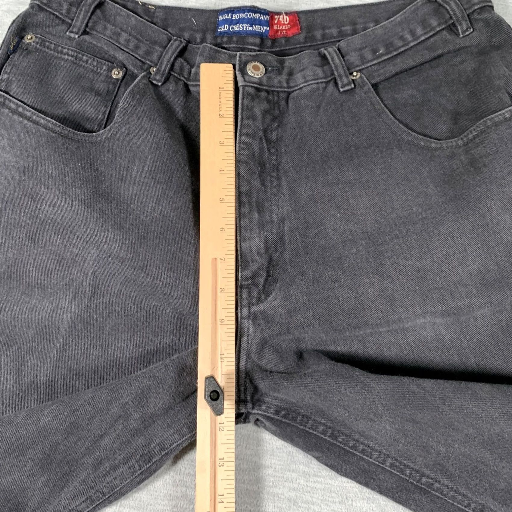 Denime VINTAGE Bugle Boy Jeans Mens 38x30 Gray 740 Relaxed Straight Denim 90s Size US 38 / EU 54 - 7 Thumbnail