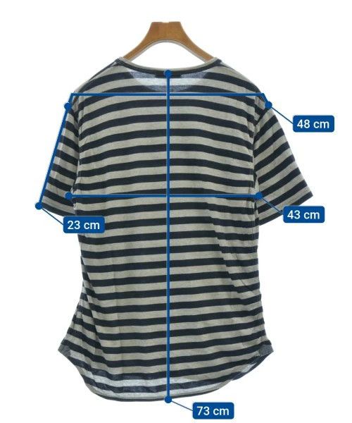 Comme des Garcons Homme T-Shirts Stripe Short Sleeve Round Neck Gray x Navy Size US L / EU 52-54 / 3 - 7 Thumbnail