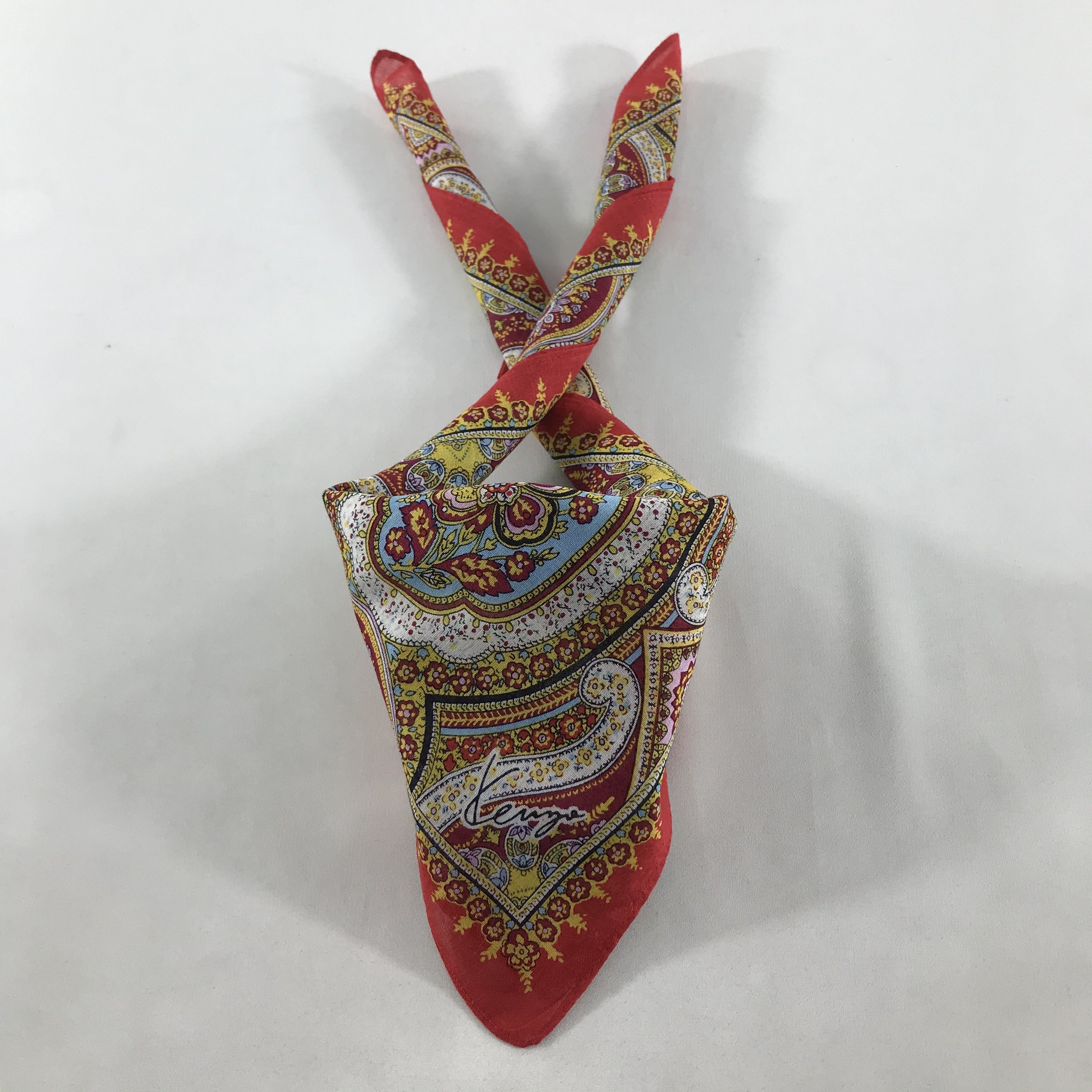 Japanese Brand × Kenzo × Vintage Kenzo Paisley Handkerchief Neckerchief Bandana H27 Size ONE SIZE - 2 Thumbnail