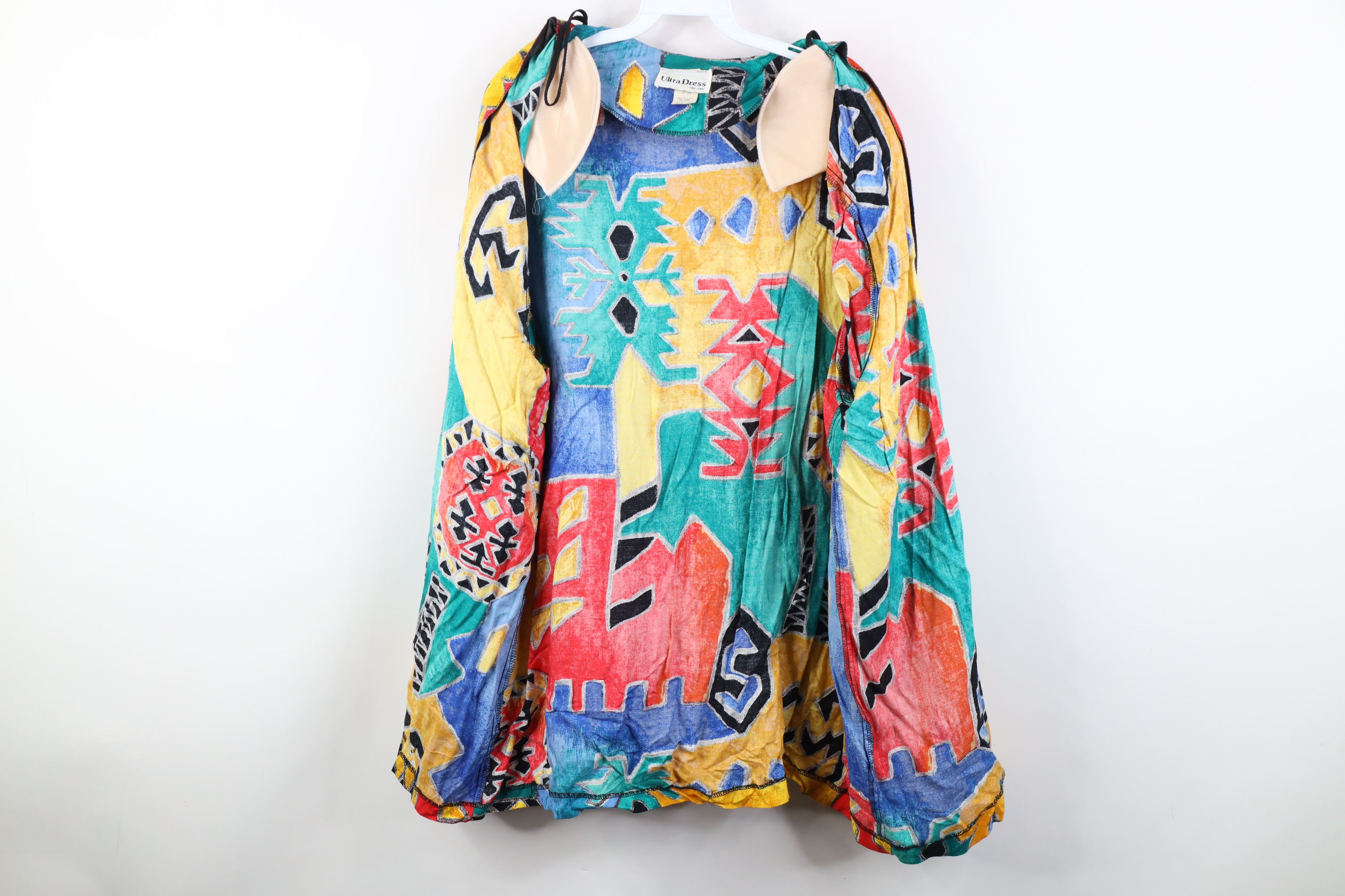 Vintage Vintage 90s Streetwear Southwestern Open Front Jacket Size 3XL / US 20-22 - 10 Thumbnail