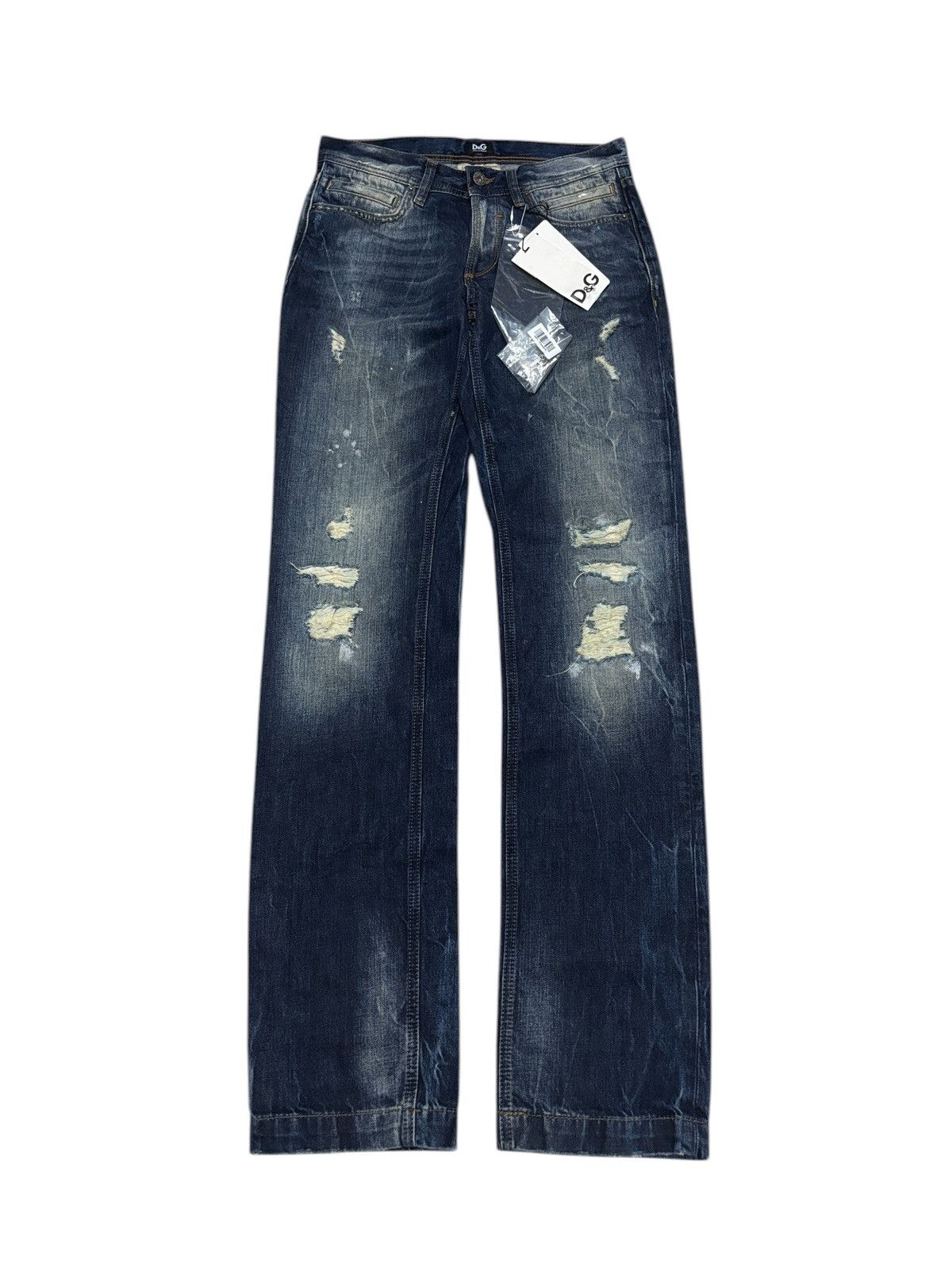 Dolce & Gabbana New🔥 Dolce & Gabbana Distressed Straight Denim Size US 30 / EU 46 - 1 Thumbnail