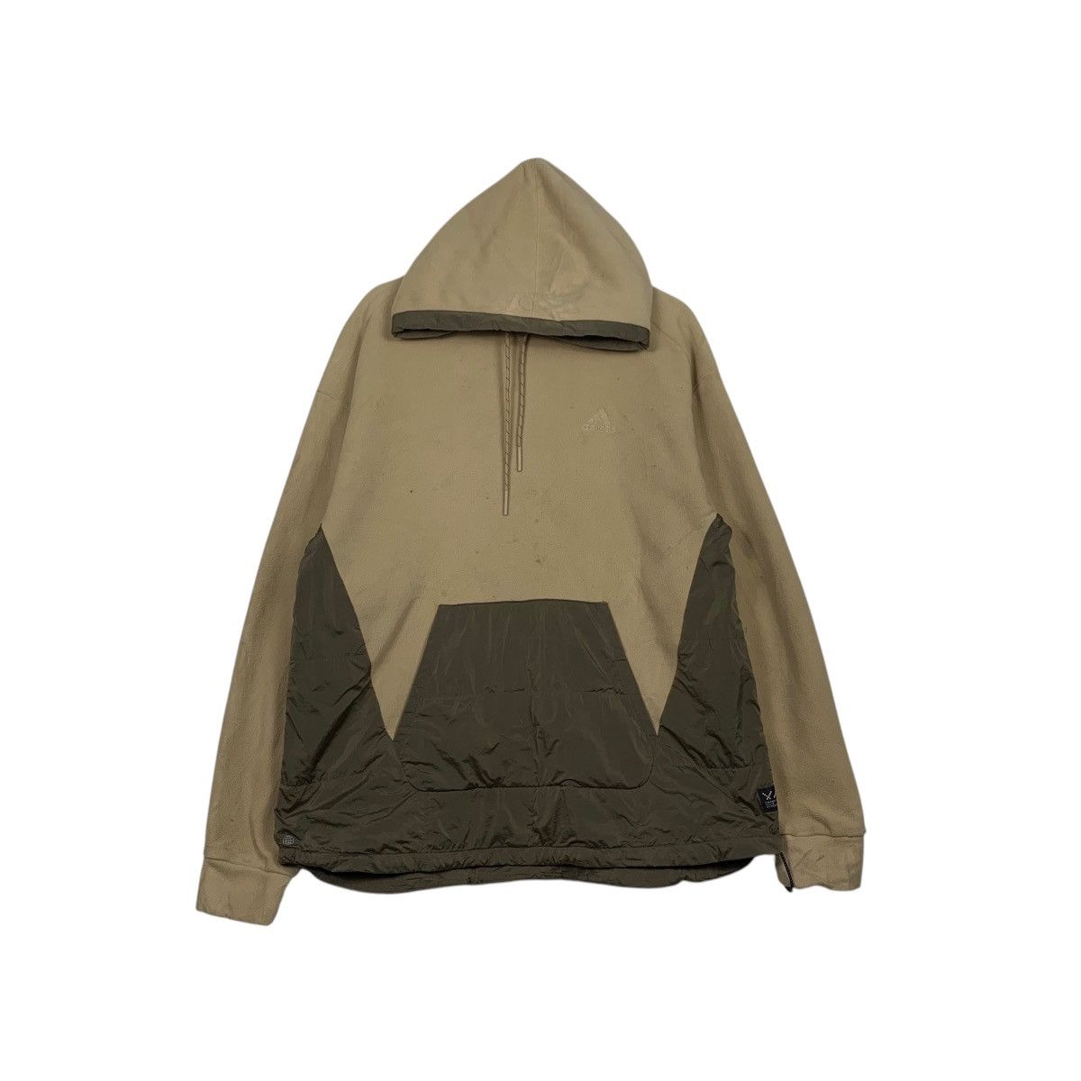 Adidas ADIDAS Small Logo Hybrid Fleece Pullover Hoodies #1616-C72 Size US L / EU 52-54 / 3 - 3 Thumbnail