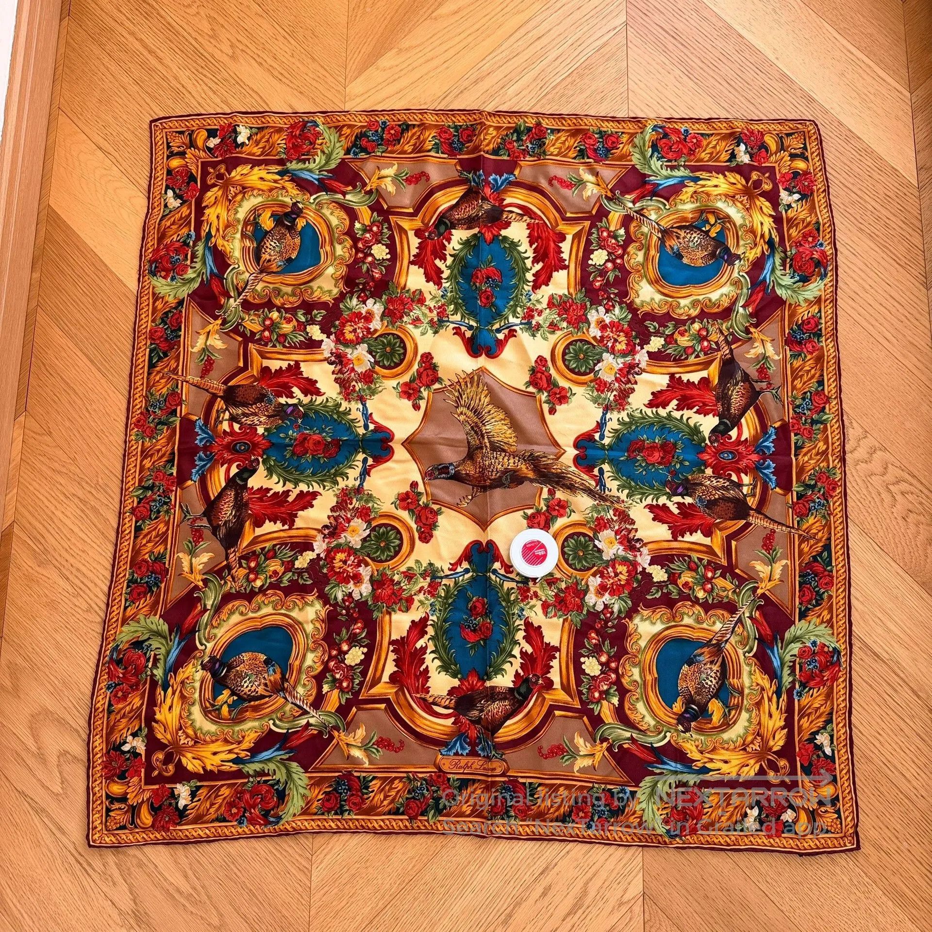 RLX Ralph Lauren Vintage RL Purple Label Silk Scarf. Size ONE SIZE - 1 Thumbnail