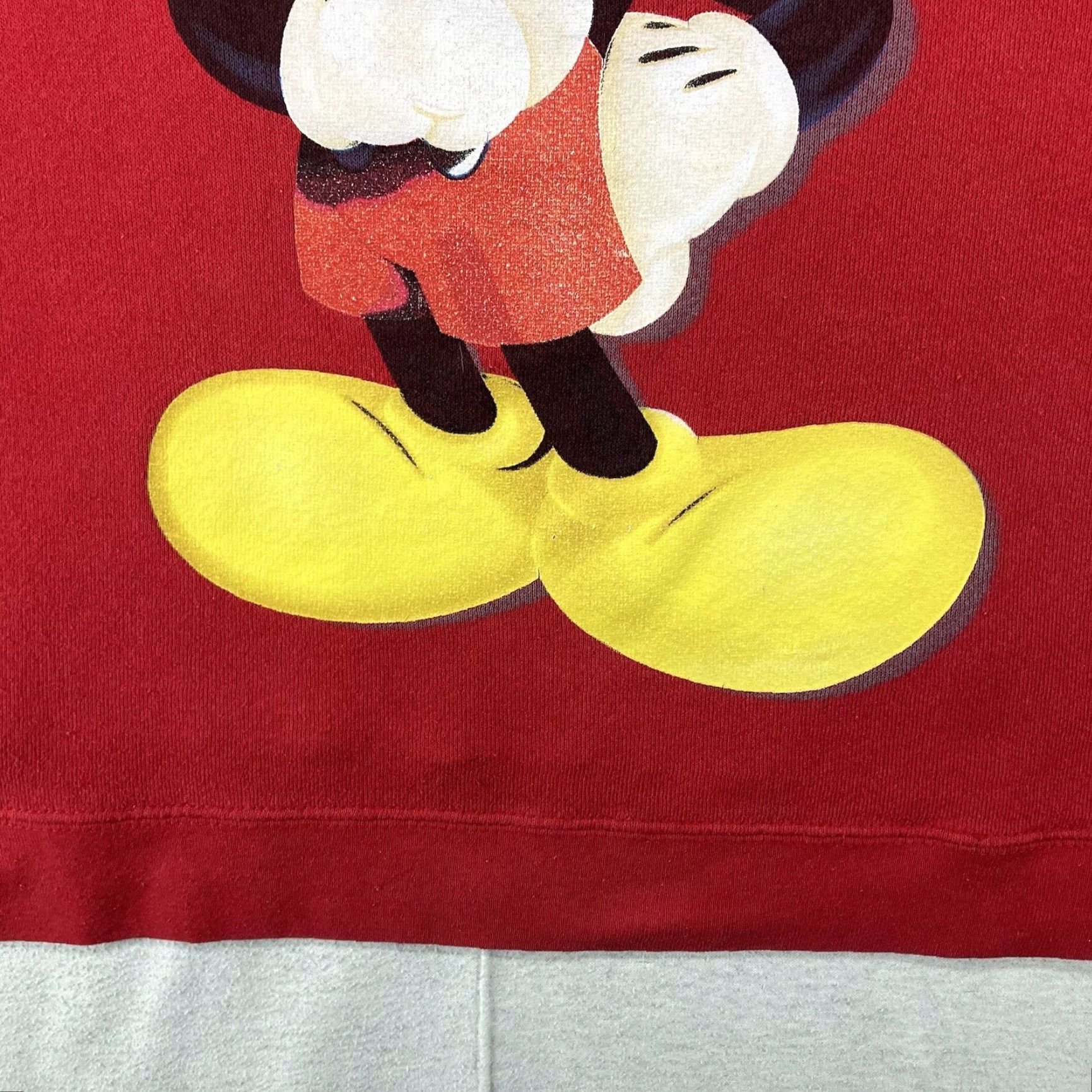 Mickey Unlimited VINTAGE Mickey Unlimited Sweatshirt Large Red Crew Neck Pullover Graphic Print 90s Mickey Mouse Funny Face Classic Fit Men Size US L / EU 52-54 / 3 - 7 Thumbnail