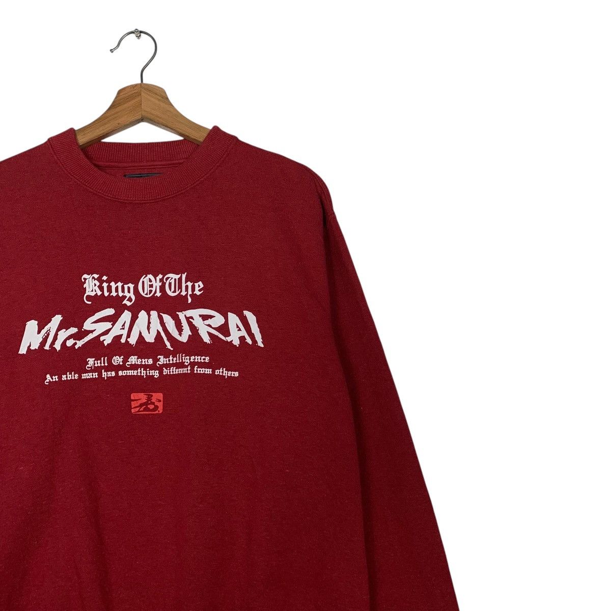 Japanese Brand Japanese Brand Mr Samurai Crewneck Red Sweatshirt Size US L / EU 52-54 / 3 - 5 Thumbnail