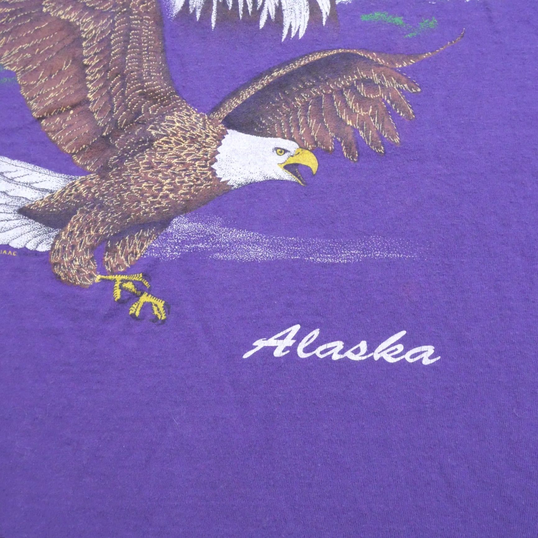 Vintage VINTAGE Alaska T Shirt Mens Large Purple Eagle Nature 90s Shirt Size US L / EU 52-54 / 3 - 3 Thumbnail
