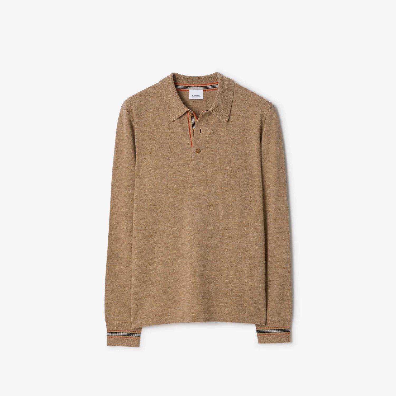 Burberry o1w1db10326 Long Sleeve Polo Shirt in Camel Size US XL / EU 56 / 4 - 1 Preview