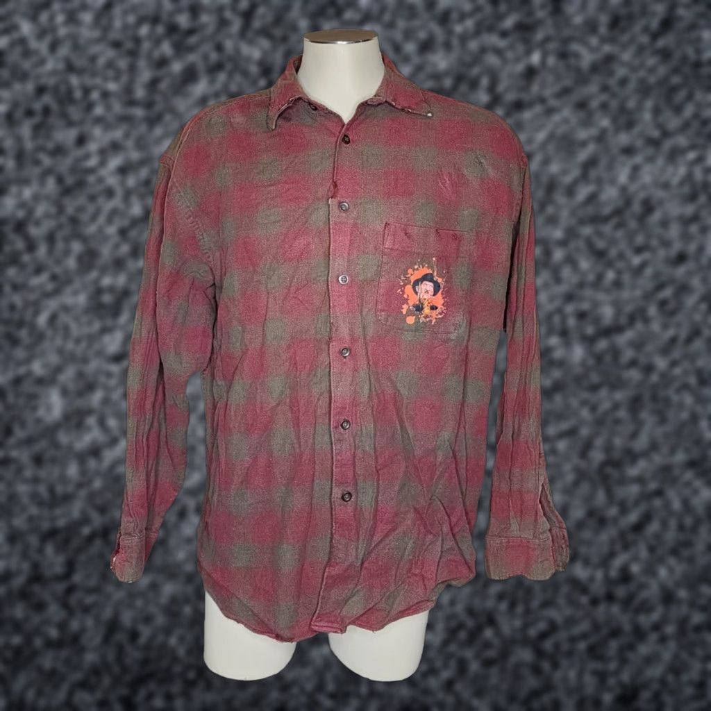 Banana Republic VINTAGE Banana Republic Flannel Shirt Mens L Halloween 80s 90s Halloween Graphic Print Distressed Logo Button Cotton Plaid Size US L / EU 52-54 / 3 - 1 Thumbnail