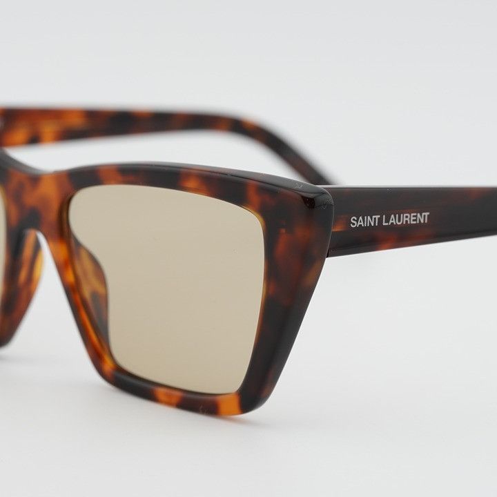 Saint Laurent Paris Saint Laurent SL276 MICA 064 Sunglasses Havana Cat Eye Frame Size ONE SIZE - 3 Thumbnail