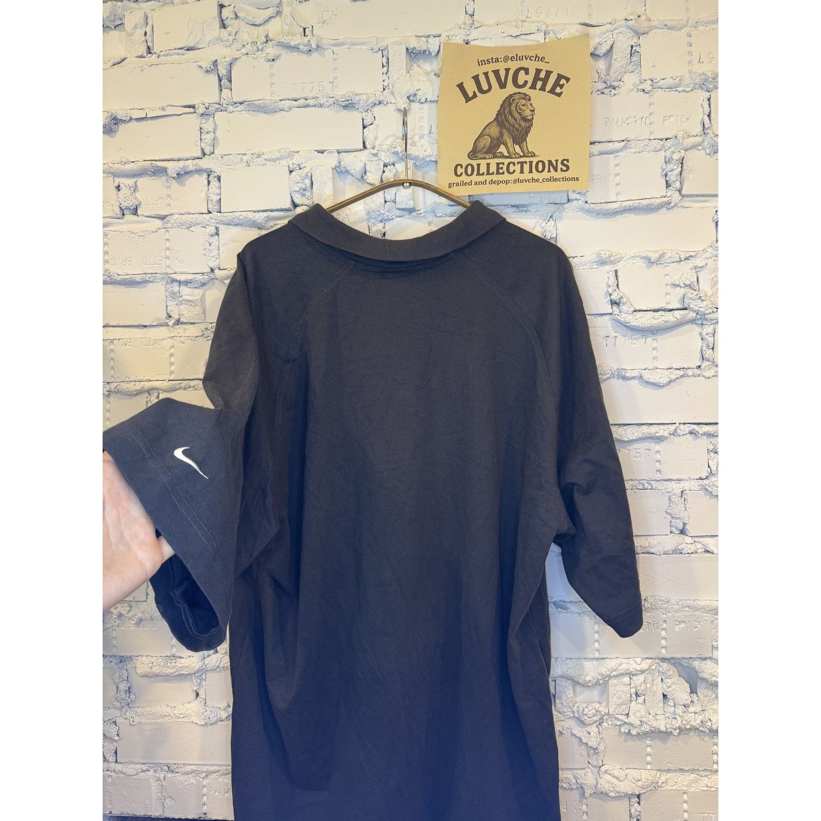 Nike Nike Shirt Mens XL Black Swoosh Striped Vintage Style Cotton Size US XL / EU 56 / 4 - 2 Thumbnail