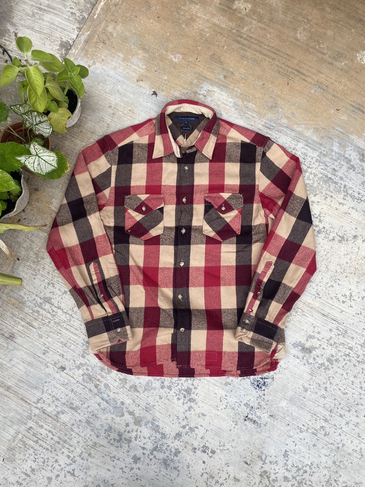 Flannel × Tommy Hilfiger Tommy Hilfiger Custom Fit Flannel Size US M / EU 48-50 / 2 - 1 Thumbnail