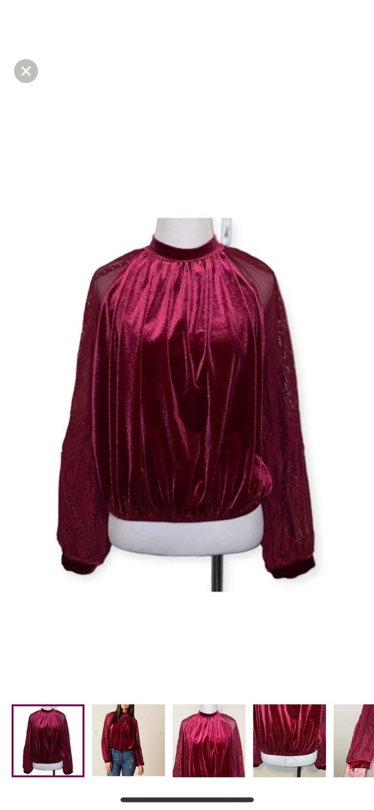 Free People Free people women’s xs velvet dream‎ top Size XS / US 0-2 / IT 36-38 - 1 Thumbnail