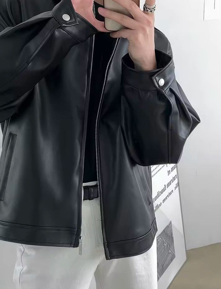 Japanese Brand Artificial leather Hip Hop Gothic Rock Bomber Jacket Coat Size US XXL / EU 58 / 5 - 10 Thumbnail