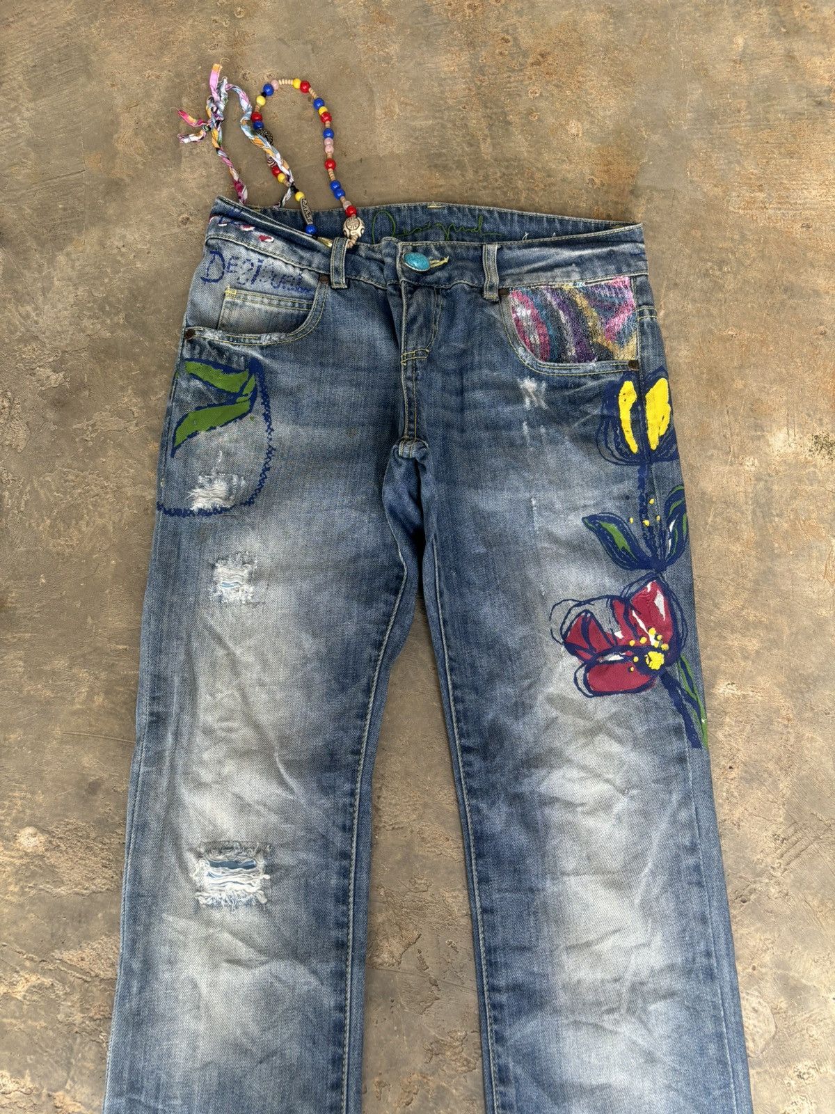 Hysteric Glamour Y2k Floral Hysteric Glamour style Denim Unisex Size US 28 / EU 44 - 4 Thumbnail