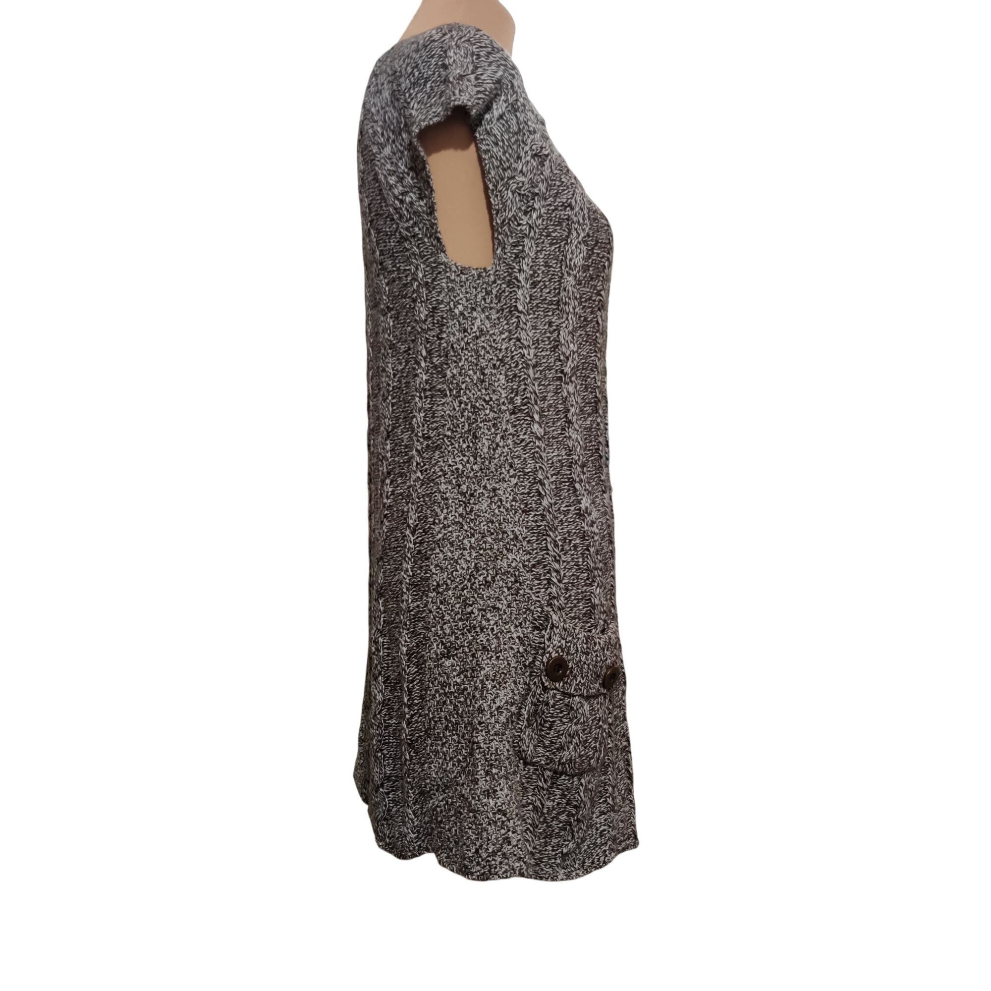 Style & Co Style Co Womens Petite Sweater Dress Cable Knit Button Pock Size L / US 10 / IT 46 - 3 Thumbnail