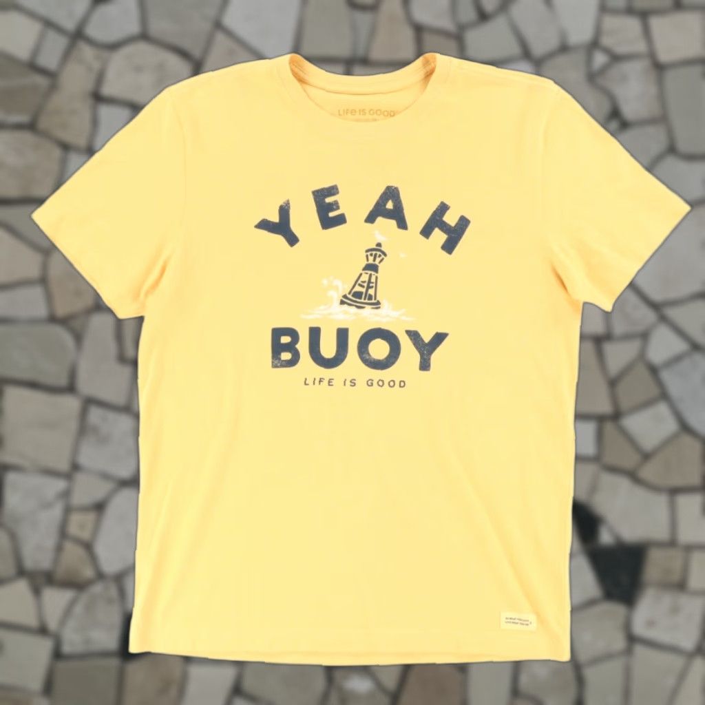 Life is Good Life is Good Yeah Buoy Solid T-Shirt Yellow Men's M Shirt Mens M Yellow Yeah Buoy Solid T-Shirt Life is Good Size US M / EU 48-50 / 2 - 1 Thumbnail
