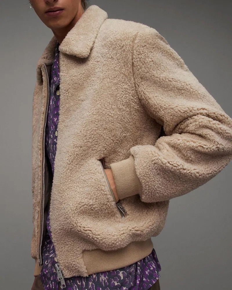 Allsaints ALLSaints Charlie Shearling Leather Bomber Jacket XL Size US XL / EU 56 / 4 - 15 Thumbnail
