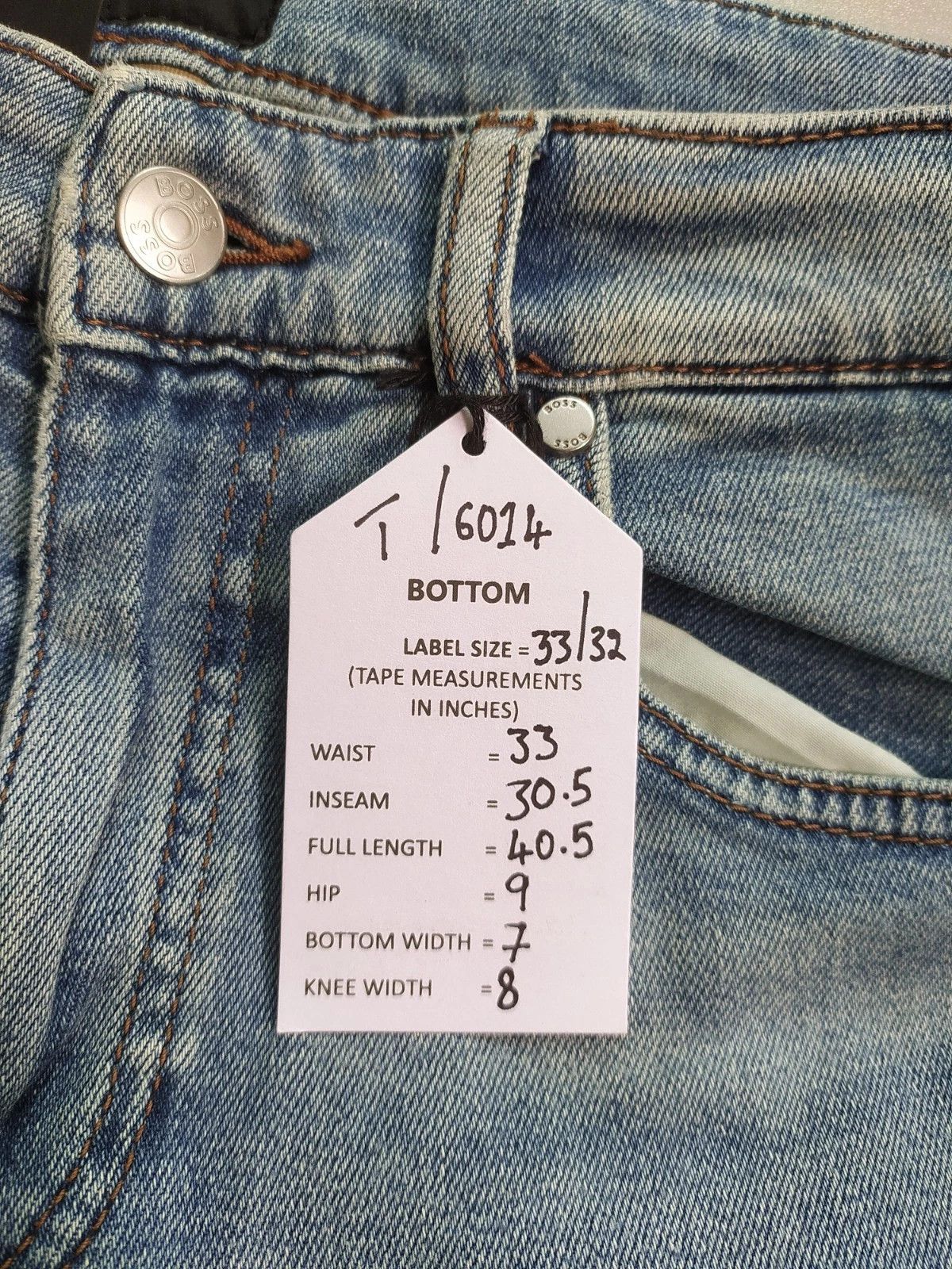 Hugo Boss HUGO BOSS DELAWARE Slim fit men's Jeans Free Shipping T-6014 Size US 33 - 10 Thumbnail