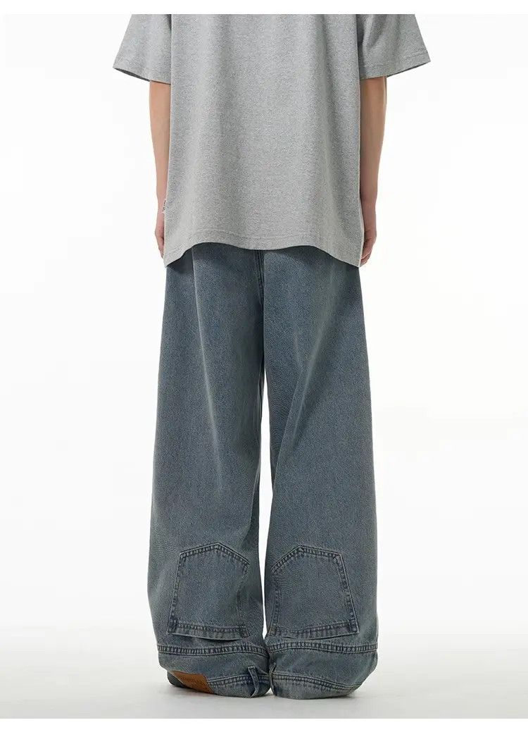 Japanese Brand Retro Loose Inverted Jeans Size US 30 / EU 46 - 4 Thumbnail
