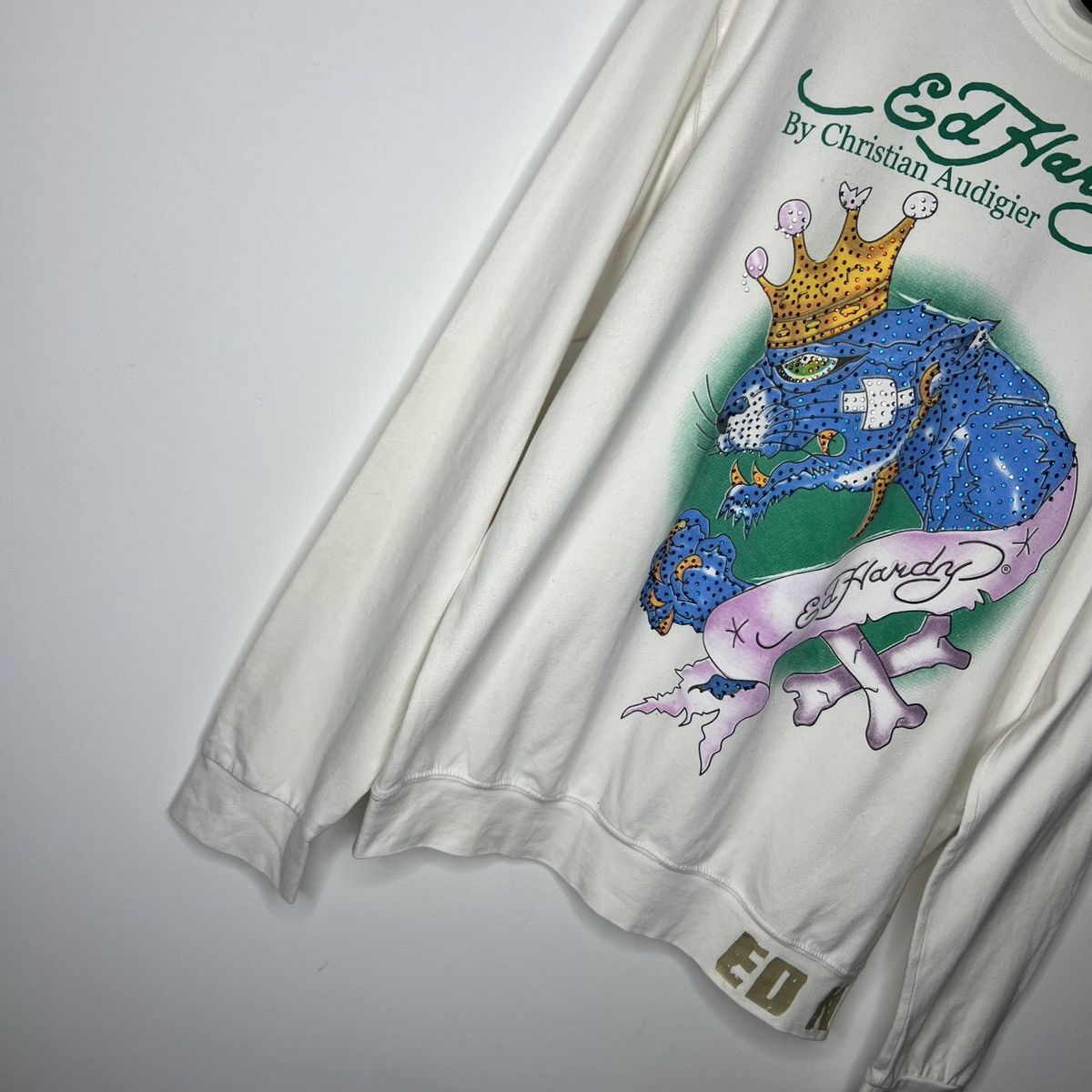 Christian Audigier VINTAGE Y2K ED HARDY BY CHRISTIAN AUDIGIER WHITE SWEATSHIRT Size US M / EU 48-50 / 2 - 3 Thumbnail